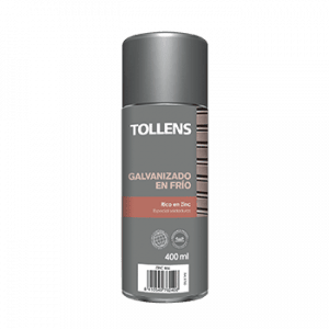 Spray galvanizado en frío Tollens de 400 ml, ideal para proteger superficies metálicas con zinc.