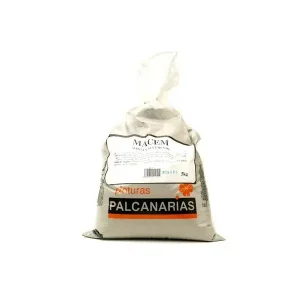 Saco de 5 kg de macem, material para pintura de la marca Palcanarias, ideal para acabados y texturizados en superficies.