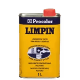 Envase de 1 litro de Limpín Procolor, un limpiador de pinturas y resinas, ideal para eliminar manchas y restos de productos de pintura.