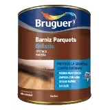Barniz para parquet Bruguer, acabado brillante, diseñado para proteger la madera y realzar su belleza natural. Ideal para suelos de madera y superficies de parquet.
