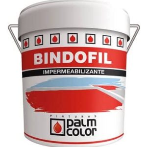 Cubeta de pintura Bindofil de Palm Color, impermeabilizante, ideal para proteger superficies de la humedad y mejorar la durabilidad de las estructuras.
