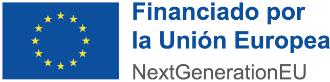 Imagen del logotipo de la Unión Europea con el texto "Financiado por la Unión Europea" y "NextGenerationEU", que representa iniciativas de apoyo financiero para proyectos de desarrollo y recuperación.
